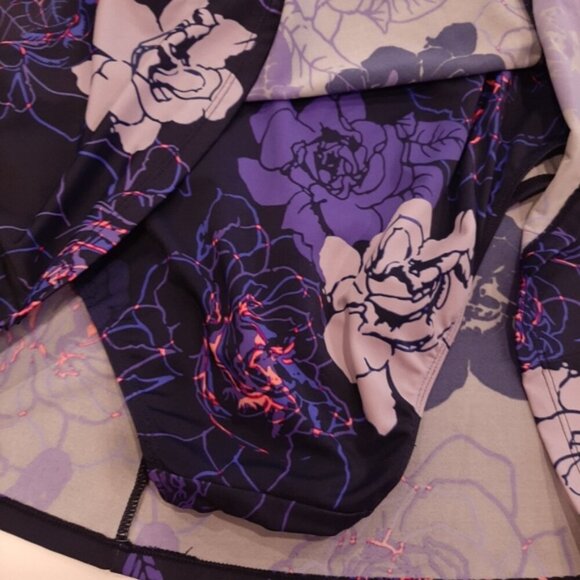 Beach Belle Floral Swimdress Babydoll Double Strap Tank One Piece Swimsuit - Picture 10 of 12